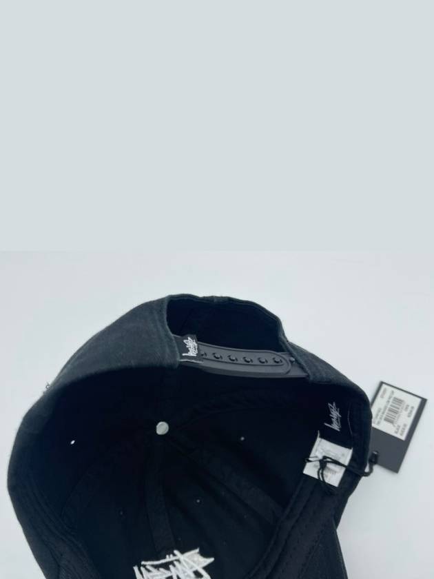 Two Dice Washed Low Pro Ball Cap Black - STUSSY - BALAAN 5