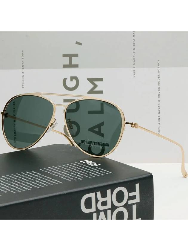 Eyewear Pilot Gold Metal Sunglaases Green - BALLY - BALAAN 3