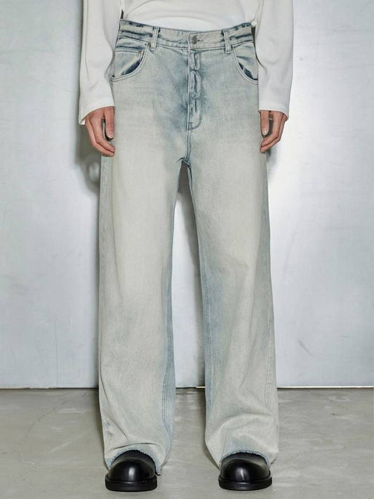 cutting wide denim pants light blue - MUILL - BALAAN 2