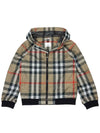 Kids Check Hooded Jacket Beige - BURBERRY - BALAAN 3