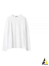 Logo Embroidered Cotton Long Sleeve T-shirt White - MIU MIU - BALAAN 2