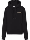 Women's Bag Deer Embroidered Hoodie Black - BURBERRY - BALAAN.