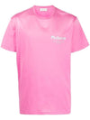 Men's Graffiti Logo Cotton Short Sleeve T-Shirt Pink - ALEXANDER MCQUEEN - BALAAN 1