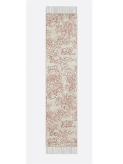 Toile De Jouy Sauvage Cashmere Wool Scarf Rose des Vents - DIOR - BALAAN 2