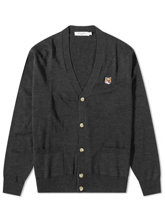 Fox Head Patch Classic Cardigan Anthracite - MAISON KITSUNE - BALAAN 2