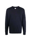 Lens Wappen Light Fleece Sweatshirt Navy - CP COMPANY - BALAAN 1