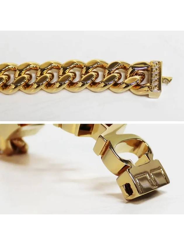 Lettering Logo Polished Bracelet Gold - VERSACE - BALAAN 5