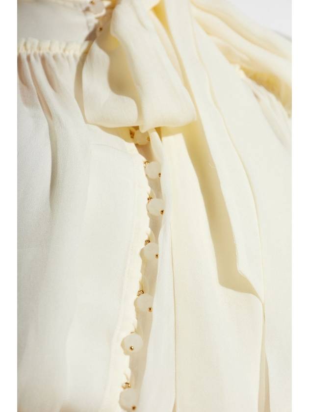 Zimmermann Loose-fitting Shirt With Shimmering Buttons, Women's, White - ZIMMERMANN - BALAAN 5