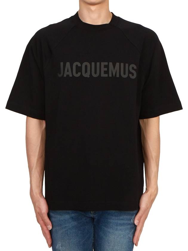 Le Typo Cotton Short Sleeve T-shirt Black - JACQUEMUS - BALAAN 4