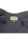 GG Intarsia Wool Cardigan Grey - GUCCI - BALAAN 9