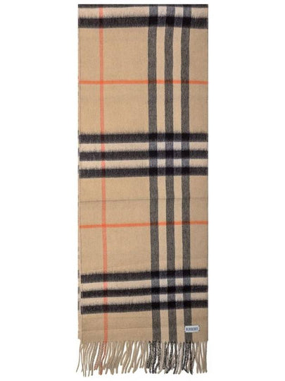 Check Reversible Cashmere Scarf Sand Beige - BURBERRY - BALAAN 2