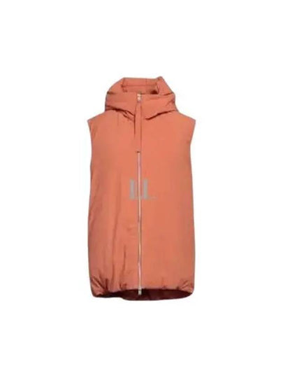 Zipper Hooded Oversized Down Vest Orange - JIL SANDER - BALAAN 2