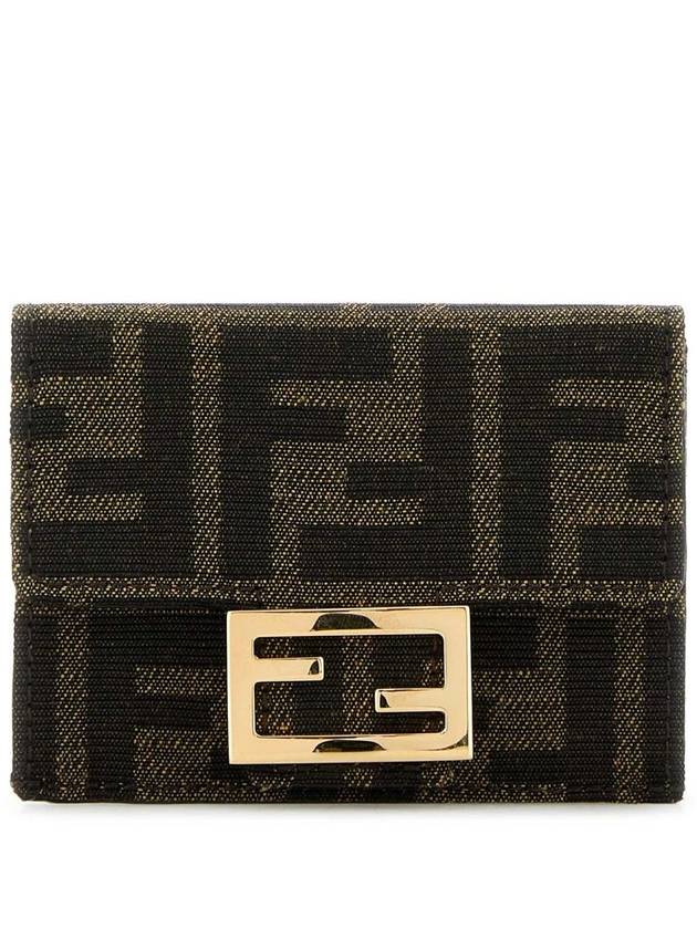 Baguette Micro Tri-fold Half Wallet Brown - FENDI - BALAAN 2