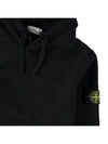 Wappen Patch Cotton Fleece Hoodie Black - STONE ISLAND - BALAAN 7