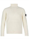 Wappen Patch Wool Turtleneck  White - STONE ISLAND - BALAAN 1