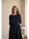 Caisienne Heart Neck Flower Frill Long One Piece_Navy - CAHIERS - BALAAN 2