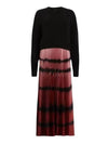 Curtis 2 in 1 ombre tie dye midi dress black red - ALLSAINTS - BALAAN 1