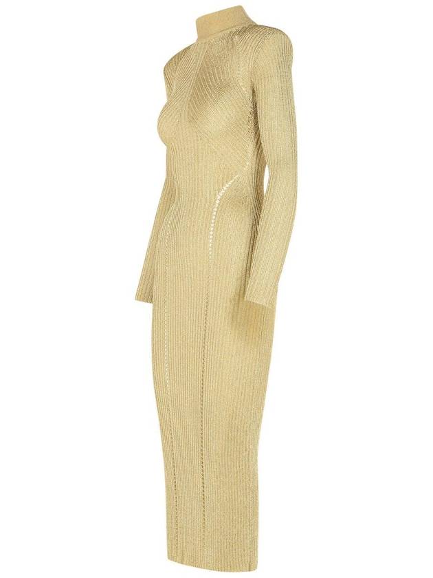 Self-Portrait 'Lurex' Dress In Beige Viscose Blend - SELF PORTRAIT - BALAAN 2