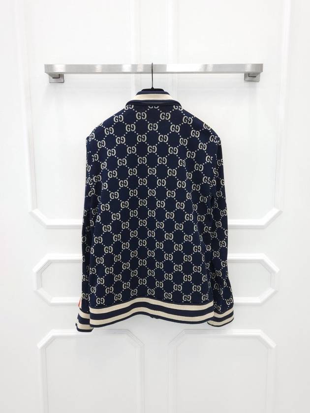 Zip up GG jacquard jacket 496919 XXL blue - GUCCI - BALAAN 3