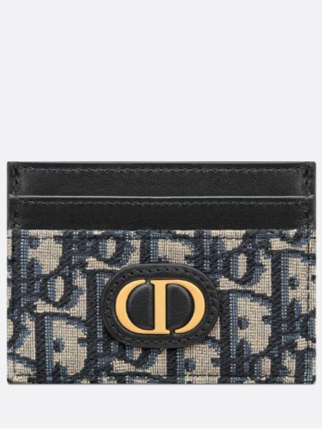 30 Montaine 5 Slot Oblique Jacquard Card Wallet Blue - DIOR - BALAAN 3