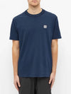 Wappen Patch Round Short Sleeve T-Shirt Marine Blue - STONE ISLAND - BALAAN 4