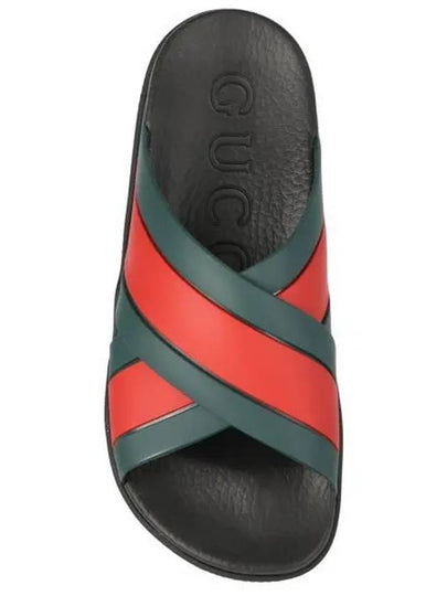 X Strap Web Rubber Slippers - GUCCI - BALAAN 2