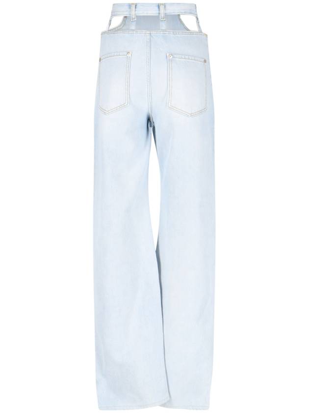 Women's Cut Out Straight Jeans Light Blue - MAISON MARGIELA - BALAAN 4