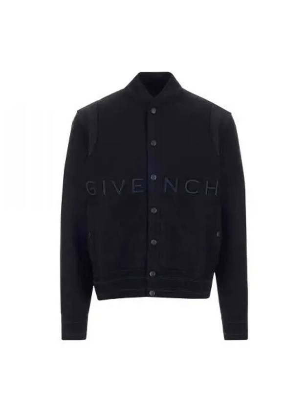 Embroidery Logo Wool Bomber Jacket Black - GIVENCHY - BALAAN 2