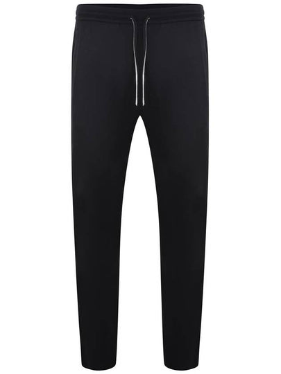 Men's Double Jersey Cotton Track Pants Black - EMPORIO ARMANI - BALAAN 2