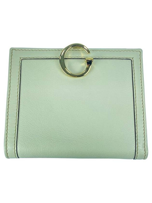 190392 496334 G steel logo hinge LOCK 3stage ivory bifold wallet - GUCCI - BALAAN 1