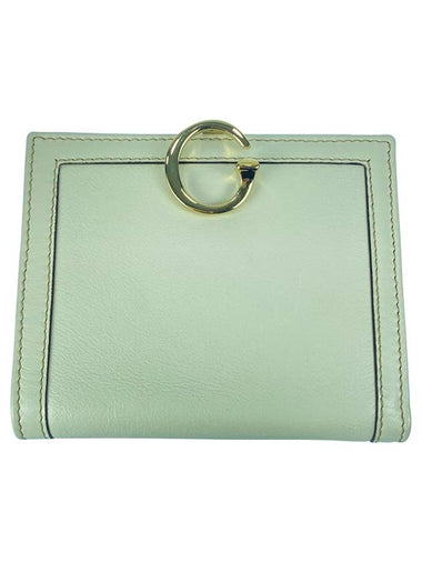 190392 496334 G steel logo hinge LOCK 3stage ivory bifold wallet - GUCCI - BALAAN 1