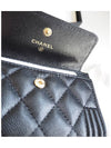 Boy  Flap Card Holder Grained Calfskin Gold Black - CHANEL - BALAAN 7