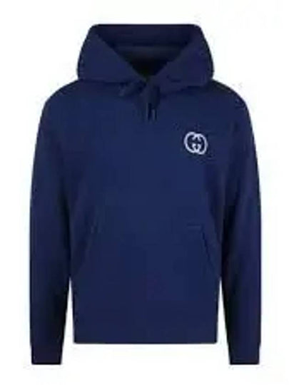 Cotton Jersey Hoodie Blue - GUCCI - BALAAN 2