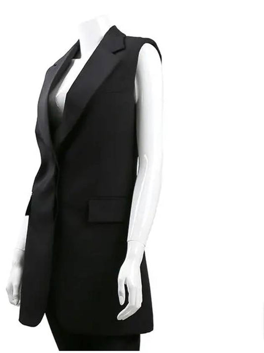 Stella McCartney Textured suit vest vest black 456891 SFB18 1000 - STELLA MCCARTNEY - BALAAN 2