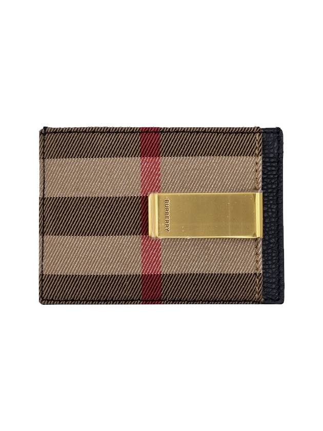 House Check Chase Money Clip Card Wallet Black - BURBERRY - BALAAN 1