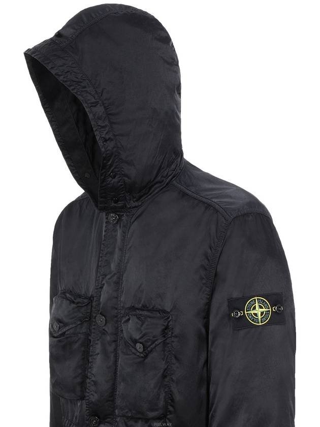 Wappen Patch Nylon Raso TC Hooded Jacket Black - STONE ISLAND - BALAAN 6