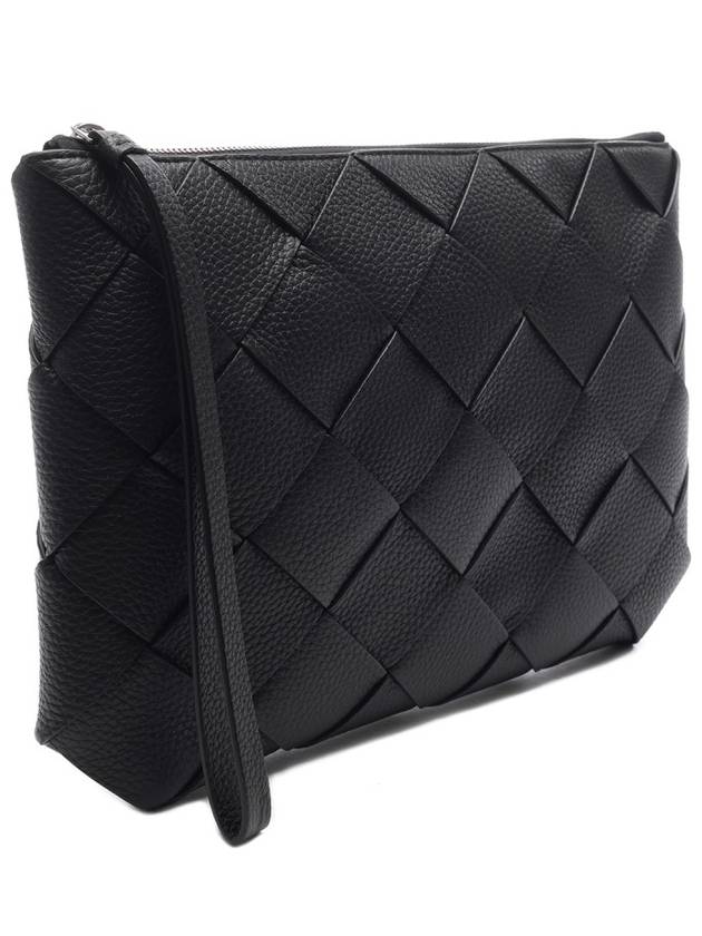 Intrecciato Clutch Bag Black - BOTTEGA VENETA - BALAAN 4