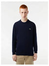 Basic Crew Neck Pullover Knit Top Blue Marine - LACOSTE - BALAAN 2