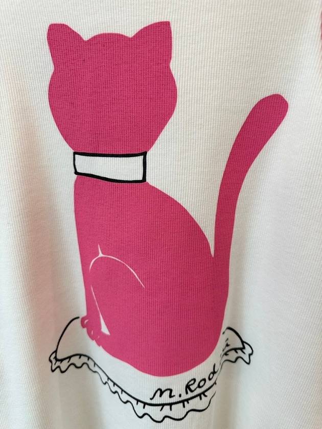 Cat Long Sleeve One Piece 2475010710 White Pink Girls 104 110 3 5Y 116 122 5 7Y 128 134 7 9Y - MINI RODINI - BALAAN 4