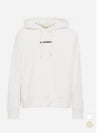 Men's Plus Logo Cotton Hoodie White - JIL SANDER - BALAAN 2