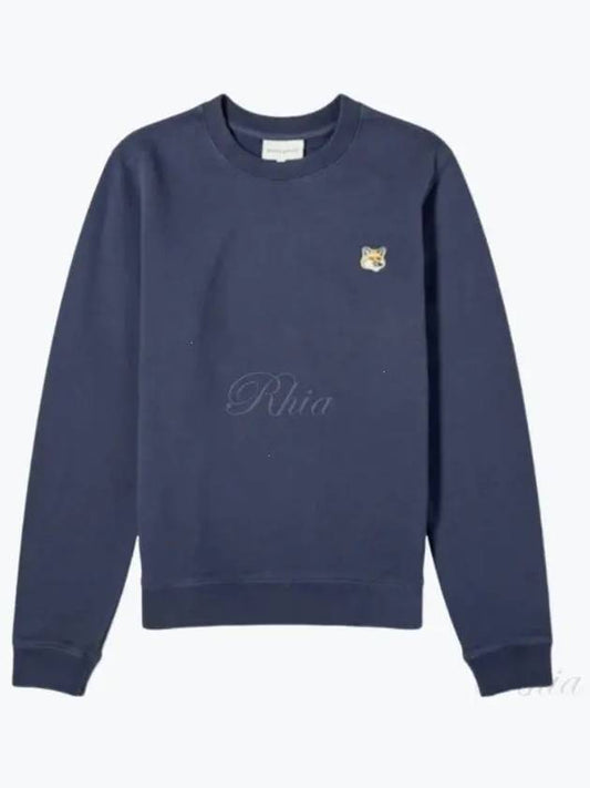 Fox Head Patch Regular Sweatshirt Ink Blue - MAISON KITSUNE - BALAAN 2