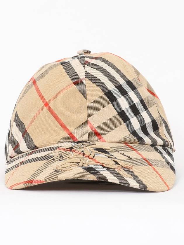 Vintage Check Base Ball Cap Beige - BURBERRY - BALAAN 3