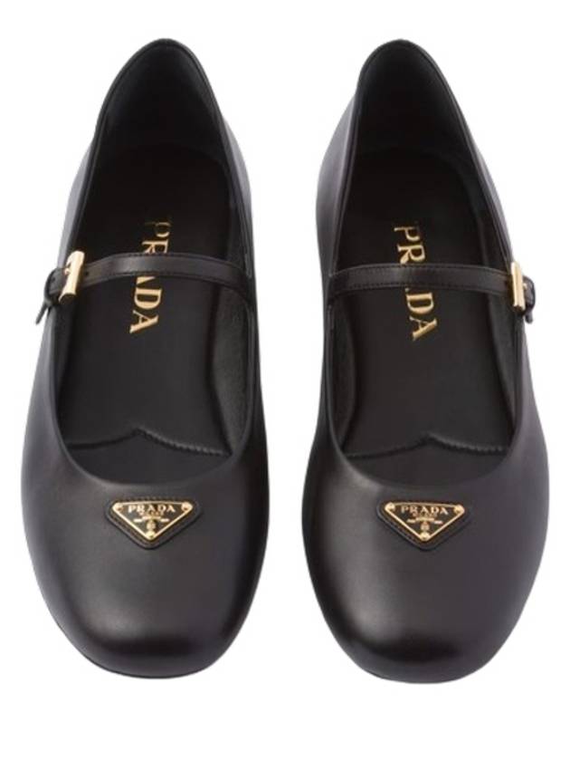 Nappa Leather Ballerinas Shoes Black - PRADA - BALAAN 5