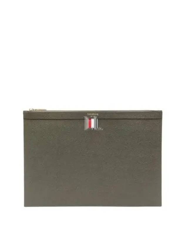 Medium Document Holder Clutch Bag Green - THOM BROWNE - BALAAN 2