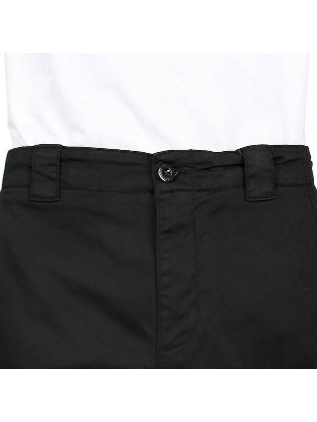 Stretch Satin Cargo Shorts Black - CP COMPANY - BALAAN 8