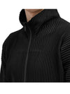 Pleats Zip-Up Cardigan Black - ISSEY MIYAKE - BALAAN 6