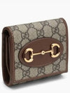 Horsebit GG Supreme Half Wallet Brown - GUCCI - BALAAN 2