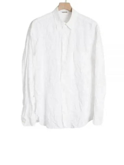 Wrinkle Washed Pins Twill Long Sleeve Shirt White - AURALEE - BALAAN 2