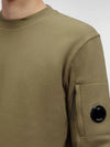 Men's Lens Wappen Diagonal Sweatshirt Brown - CP COMPANY - BALAAN 3