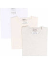 Stitched Crew neck Short Sleeve T-Shirt 3 Pack - MAISON MARGIELA - BALAAN.